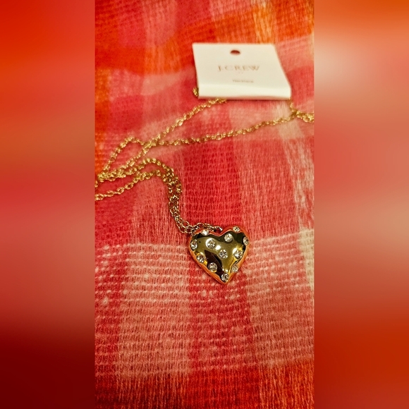 J. Crew Pave Puffy Heart Pendant Necklace - Picture 3 of 4